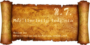 Müllerleily Teónia névjegykártya